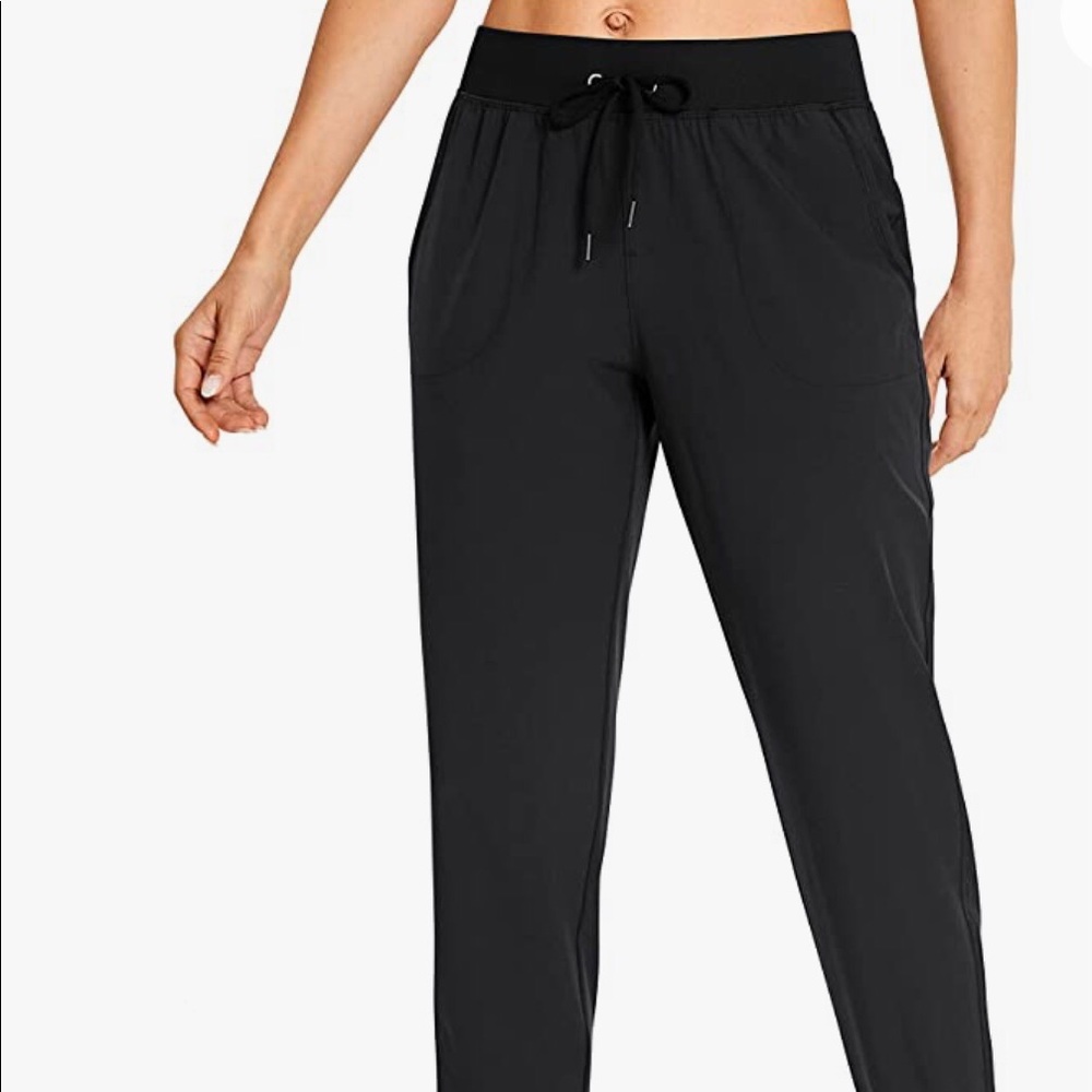 NWT CRZ Yoga Black Lightweight Casual Jogger Pants Size Small 4/6